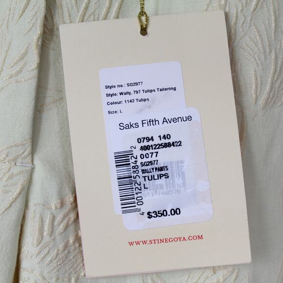 Stine Goya Wally Yellow Floral Tulip Embroidered Straight-Leg Trousers - Picture 10 of 12